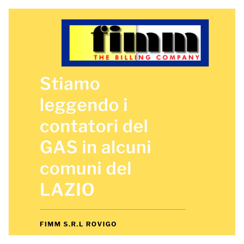 lettura contatori del gas Lazio maggio